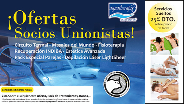 Oferta patrocinador - Aquaterapia - Unionistas