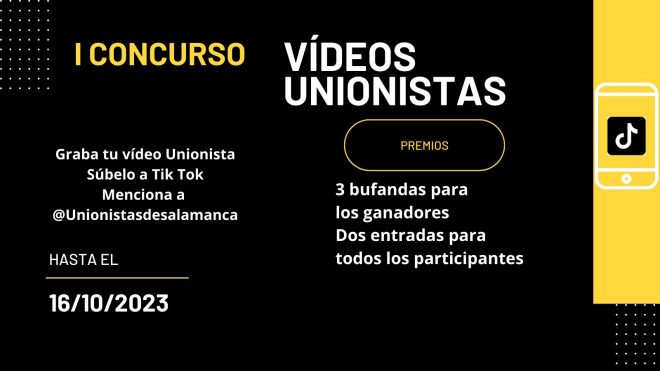 Unionistas lanza su primer concurso de vídeos en TikTok